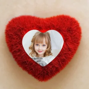 Personalized Heart-Shape Photo Cushion